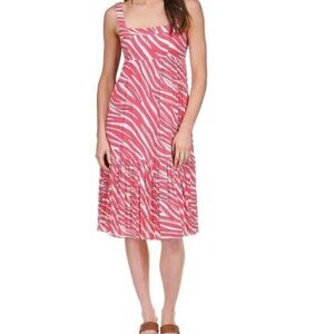 Pink Zebra Print Dress
